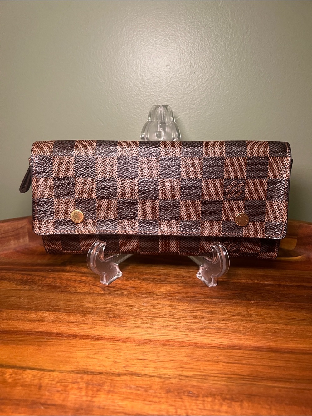 Louis Vuitton Brown Damier Ebene Modular Long Wallet